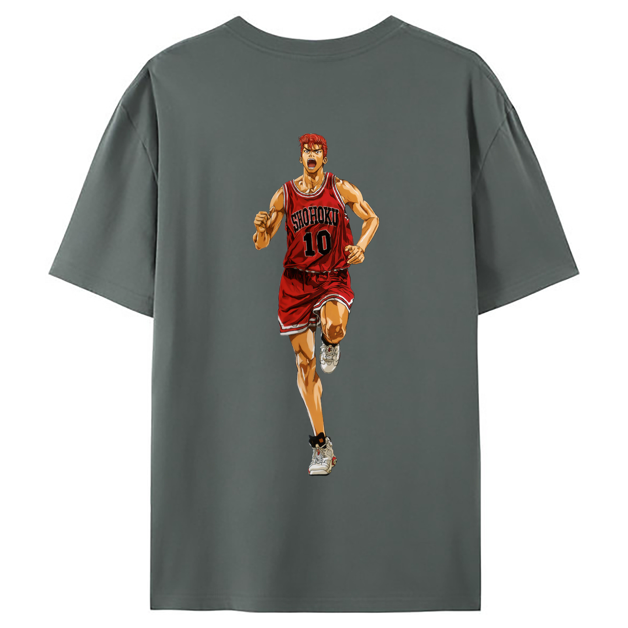 （画像用） SLAM DUNK／スラムダンク 綿100％ メンズ半袖Tシャツ（バックプリント） 通気性